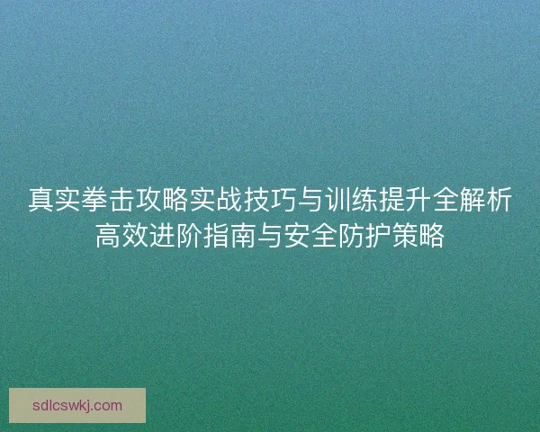 真实拳击攻略实战技巧与训练提升全解析高效进阶指南与安全防护策略