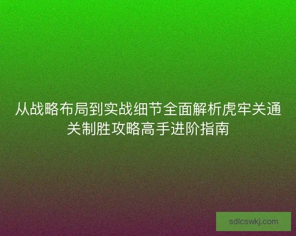 从战略布局到实战细节全面解析虎牢关通关制胜攻略高手进阶指南